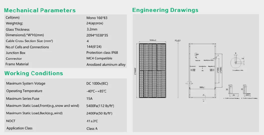 Customized Mono 24V 36V 425W 430W 440W 450W 455W 460W Solar Panel with Aluminum Frame