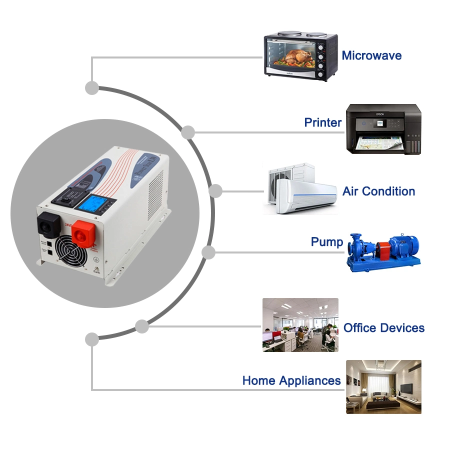 Pure Sine Wave Hybrid off Grid Solar Home Panel Inverter 5kw