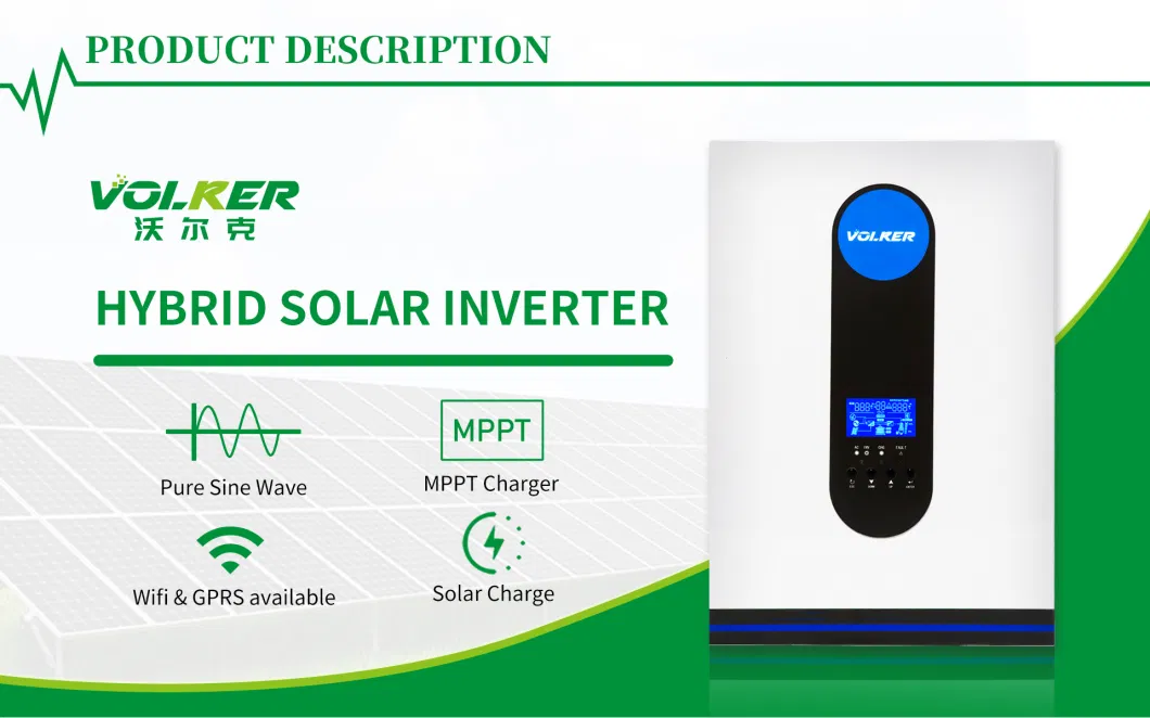 Factory Price 4.2kw 6.2kw 8.2kw 10.2kw Solar Hybrid Inverter Controller Pure Sine Wave Solar Panel Inverter Home Solar Power System