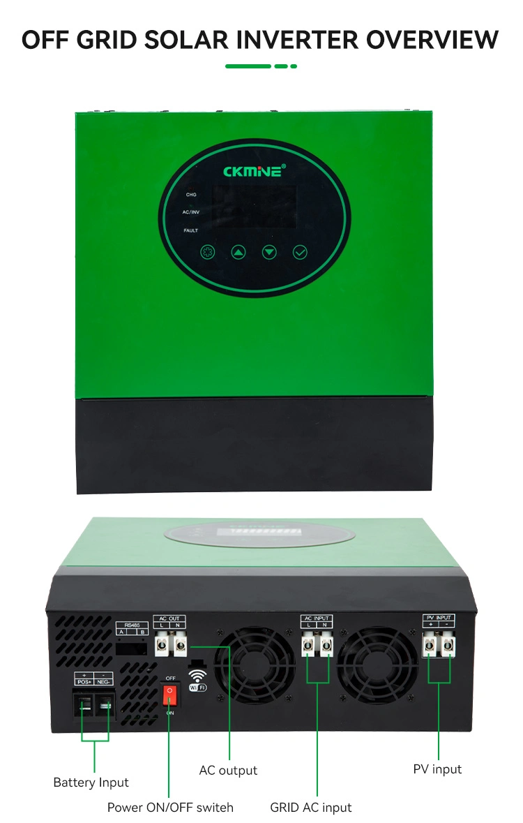 Ckmine 6kw 48V MPPT off Grid Solar Hybrid Inverter for Home