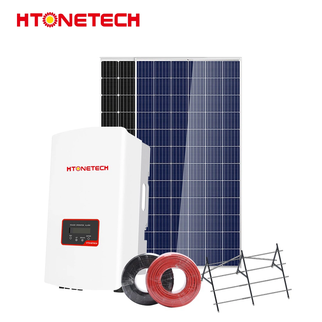 Htonetech DC Coupled Hybrid Inverter Bi Facial Solar Panels China Factory 500W 800W 1000W 1500W 2000W on Grid Portable Solar Power Systems