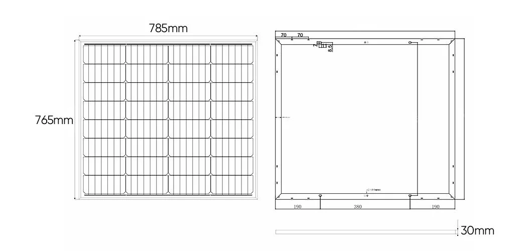 Customized High Efficiency Small Monocrystalline 40W 50W 100W 120W Solar Panel