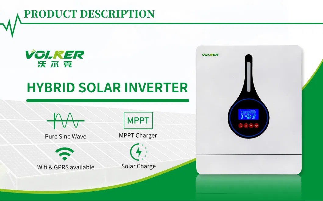 All in One 2kVA 3kVA 4kVA 5kVA 6kVA Power Hybrid Inverter Charger Solar Photovoltaic Inverters Pure Sine Wave Integrated Inverter for Sale