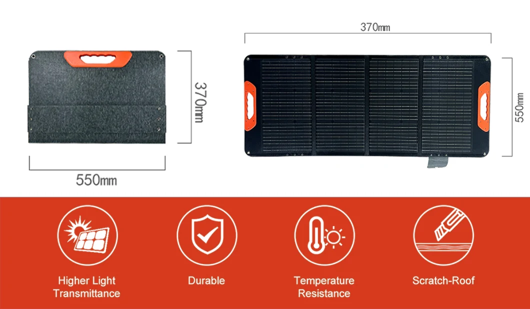 Panelroof Hotsale Lightweight 100W Foldable Portable Solar Panel for Outdoor Camping