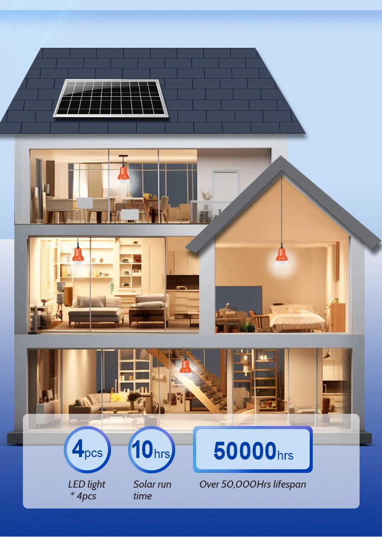 Lighting Global Solarchange 10W/20W Solar Home System with Solar Panel Light Kit for Rwanda/Ethiopia/Nigeria Market (SC-810/SC-820)