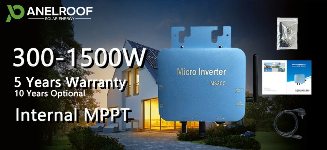 Panelroof Photovoltaic IP65 600W 700W 800W 1000W Microinverter Grid PV MPPT for Balcony Solar System