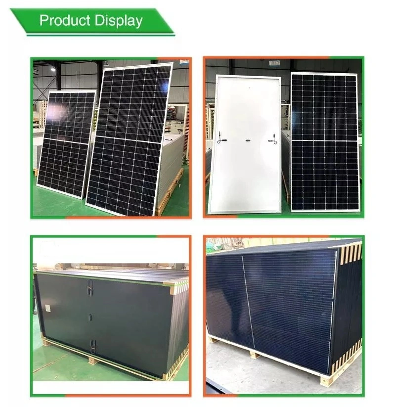 Tier 1 Solar Mono 400W 455W 550W 580W 600W Full Black Solar Panel N Type Topcon and PV Module with Mc4 Connectors for Inverter