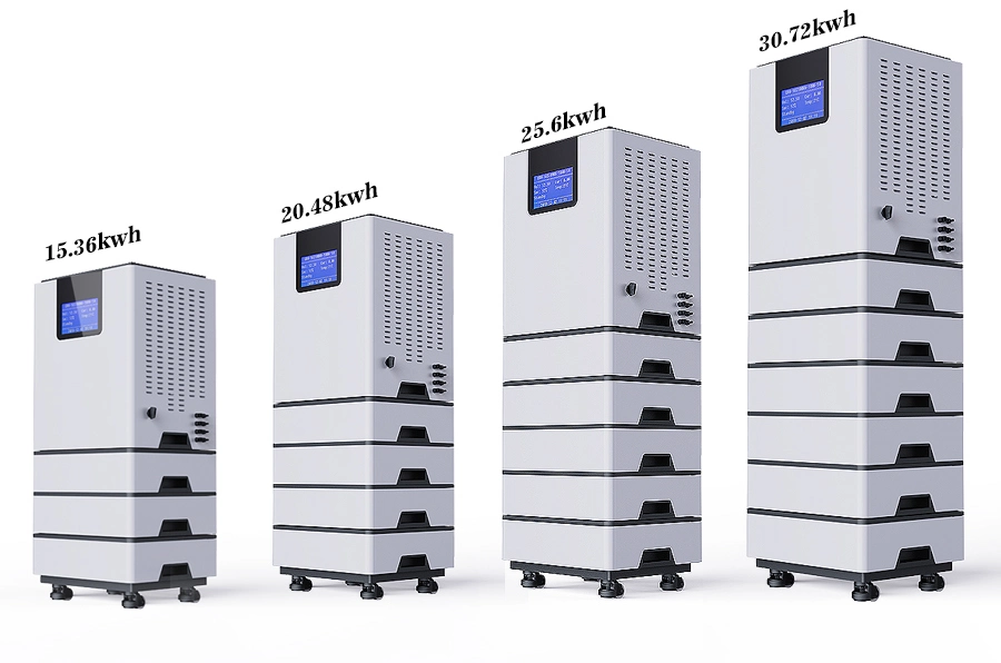 Stackable Lithium Ion Battery with Hybird Inverter 15kw 20kw Solar Batteries for Home