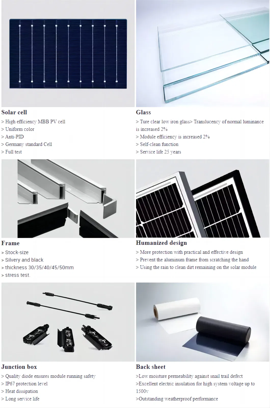 Ja Solar 525W 540W 550W Bifacial Mono Perc Half Cell High Power Industrial Solar Panel