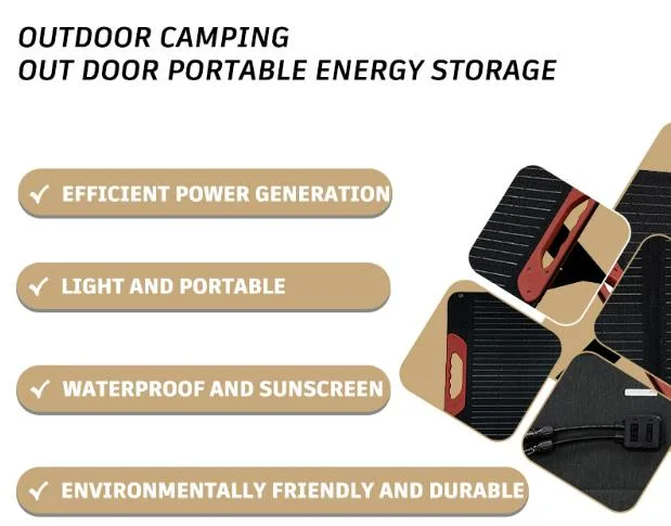 Panelroof Hotsale Lightweight 100W Foldable Portable Solar Panel for Outdoor Camping