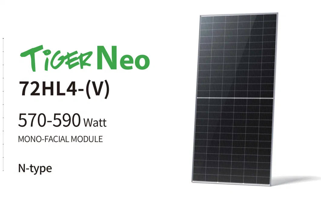 Jinko Ja Longi Trina Canadian Tiger Neo Mono-Facial 570-590 Watt Power 570W 575W 580W 585W 590W Factory Roof Photovoltaic PV Solar Module Panel with Best Price