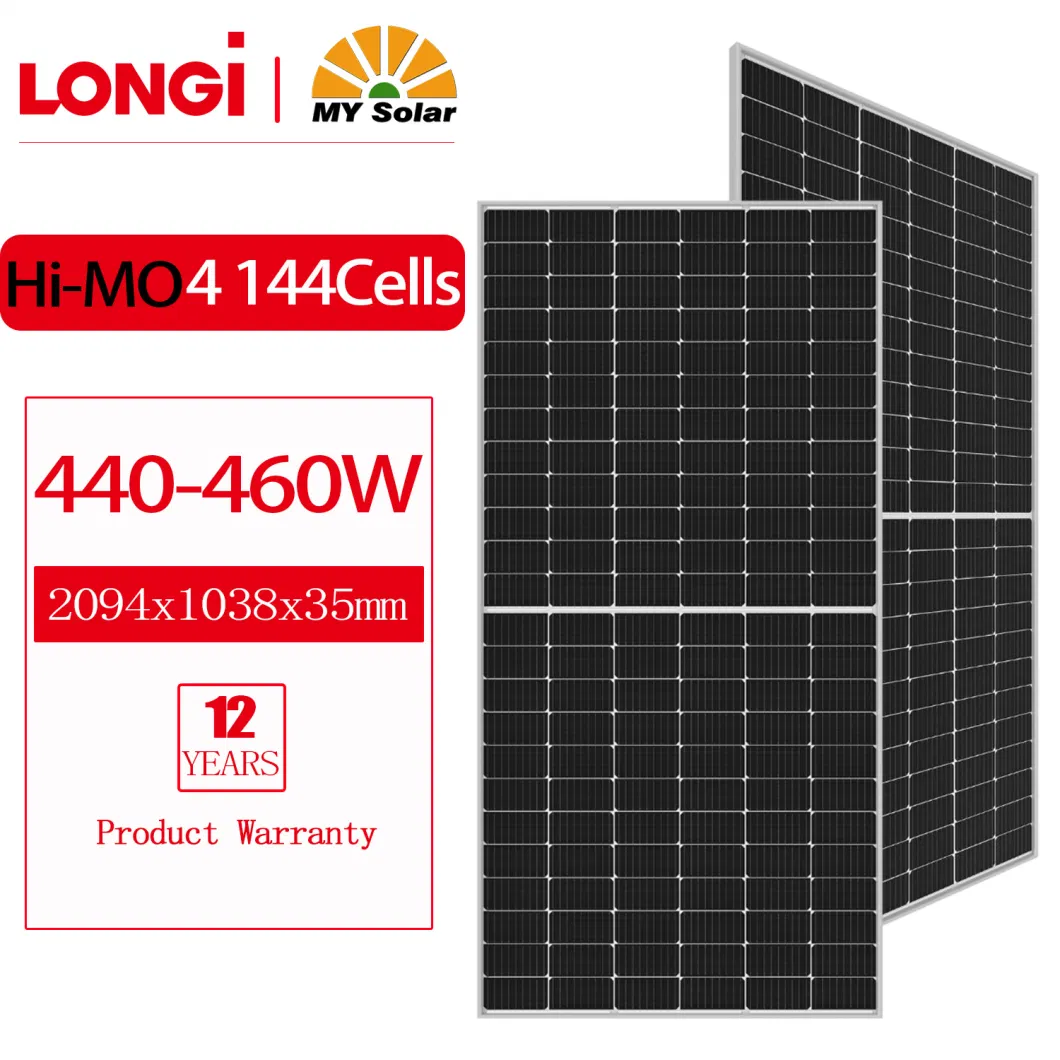 Longi/Mysolar Hot Selling Factory Direct Price 535W 540W 545W 550W 555W Half Cell Green Energy Solar Panel Sun for Home Power System