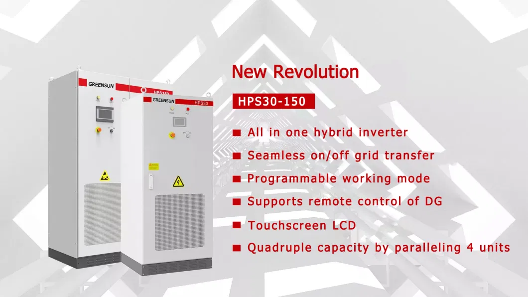 Atess Hybrid Inverter HPS 30kw 50kw 100kw 120kw 150kw 3 Phase 380V Solar Panel System Inverter for Industrial Use