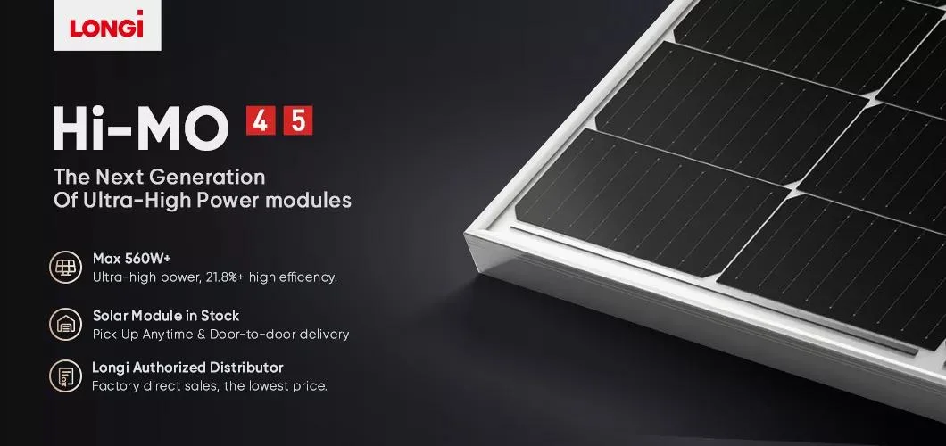 Longi Hot Promotional Mono Photovoltaic Panel High Efficiency 182mm Half Cell 540W 550W 555W Solar Panel