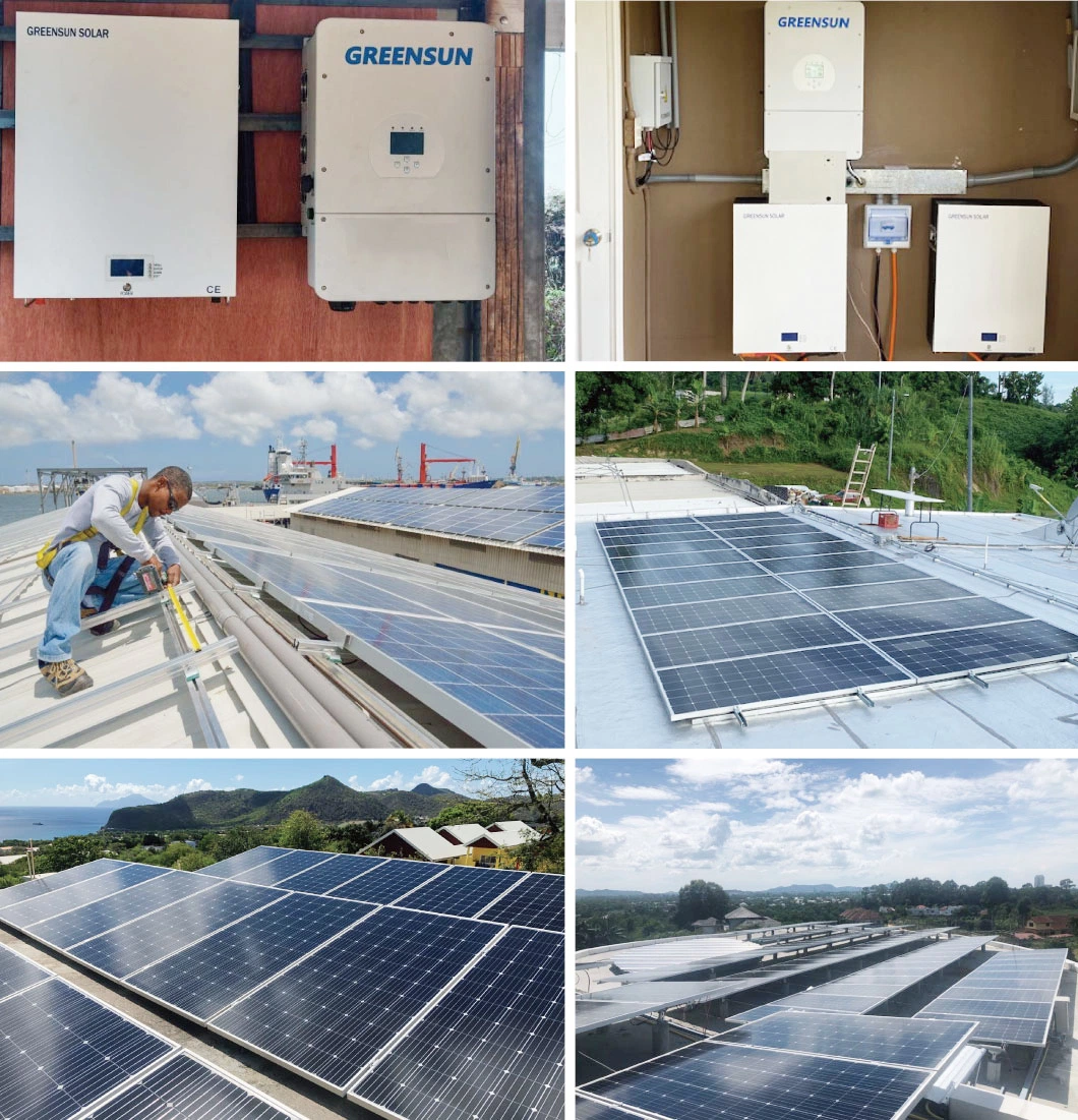 High Efficiency 5kw 8kw 10kw Hybrid Solar Panel Mounting System with Battery and Inverter