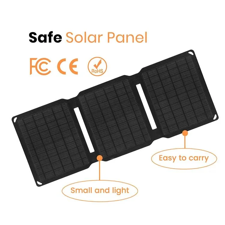 Monocrystalline Silicon Cells 10W ETFE Integrated Laminated Foldable Solar Panel Camping Use Mobile