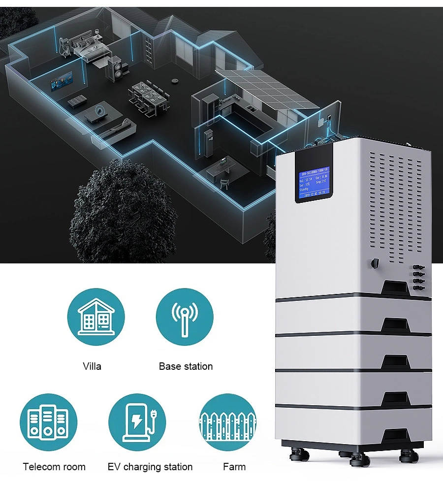 Stackable Lithium Ion Battery with Hybird Inverter 15kw 20kw Solar Batteries for Home