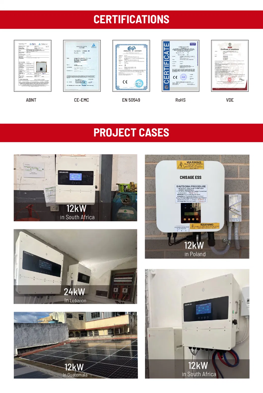 IP65 Waterproof Three Phase 8kw Solar Power Hybrid Inverter for Home Energy Storage System with Diesel Generator Input