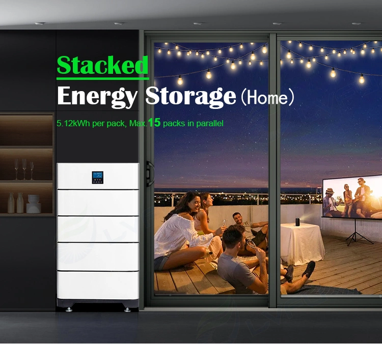 Hbowa Stackable Energy Storage 51.2V 100ah 10kw 20kw 30kw Inverter Battery Solar Power System Home All in 1 Stacked Ess System