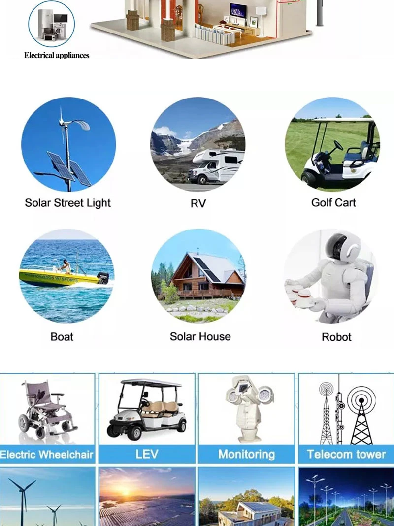 Cycle Times 48V 100ah 200ah Rechargeable Lithium Ion Solar Battery Power Battery