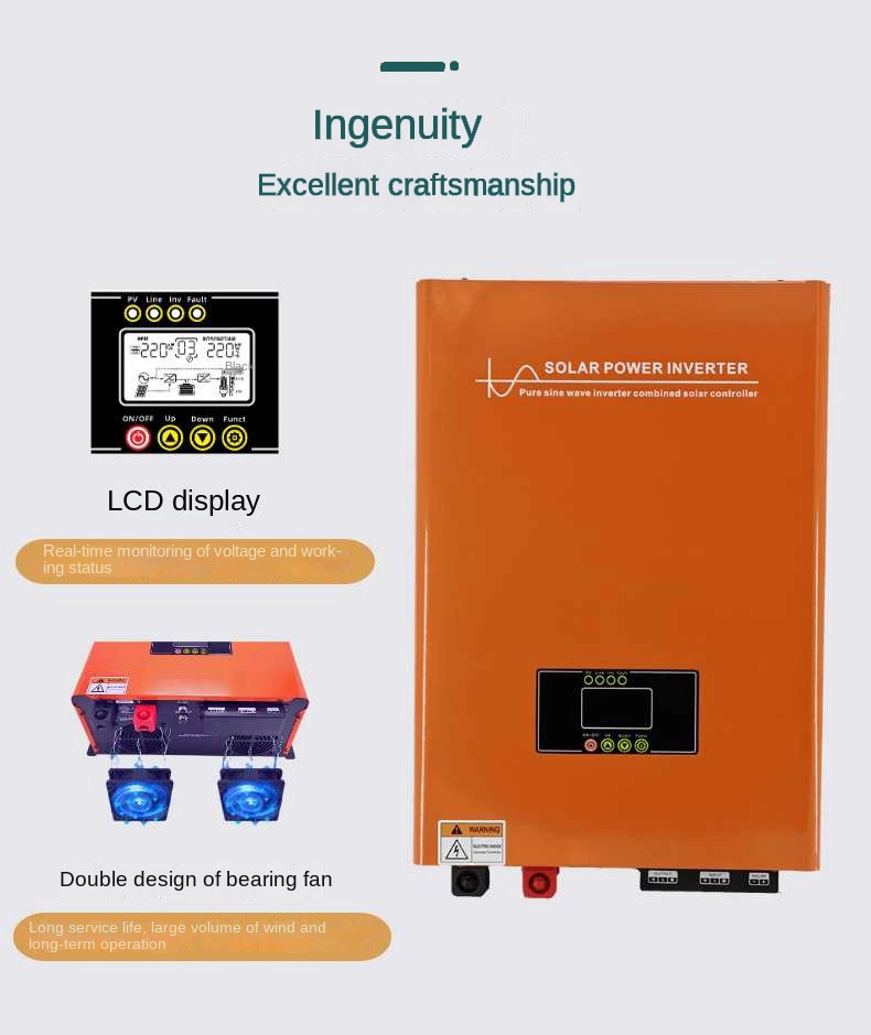 Yunqi 1kw Hybrid Solar Inverter Wholesale Price Solar Panel Hybrid Inverter