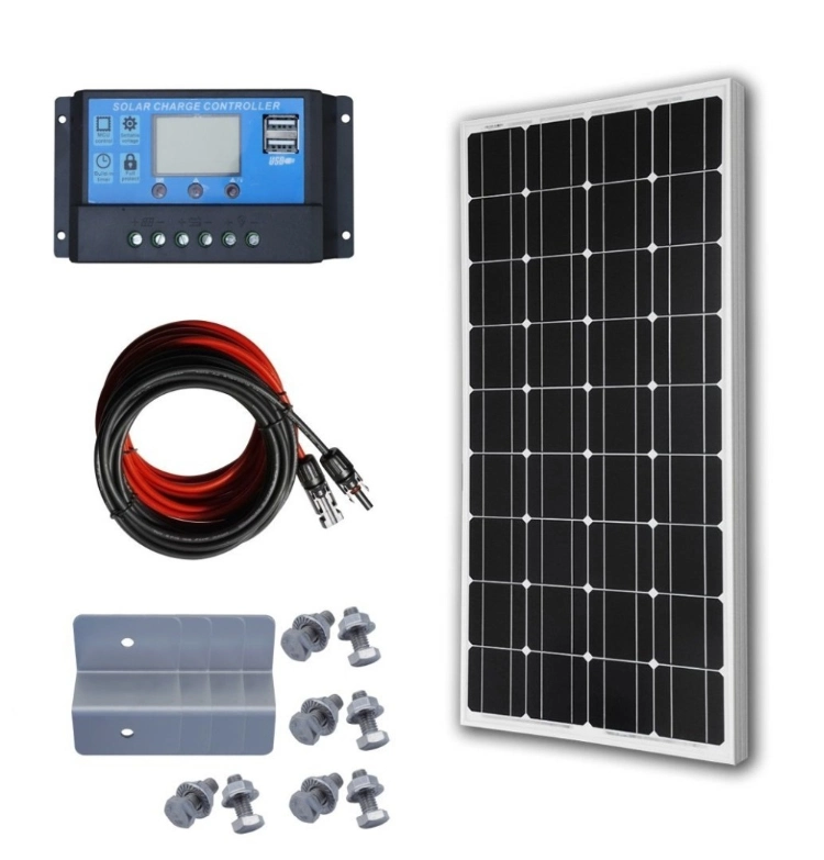 12V Mono Crystalline Material Photovoltaic Solar Panel Mono 90W 95W 100W PV Panel for Solar Lighting System