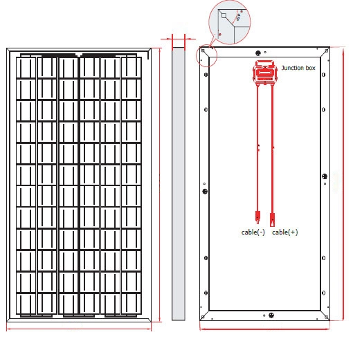 High Efficiency 100 Watt Mono Semi Flexible Solar Panel