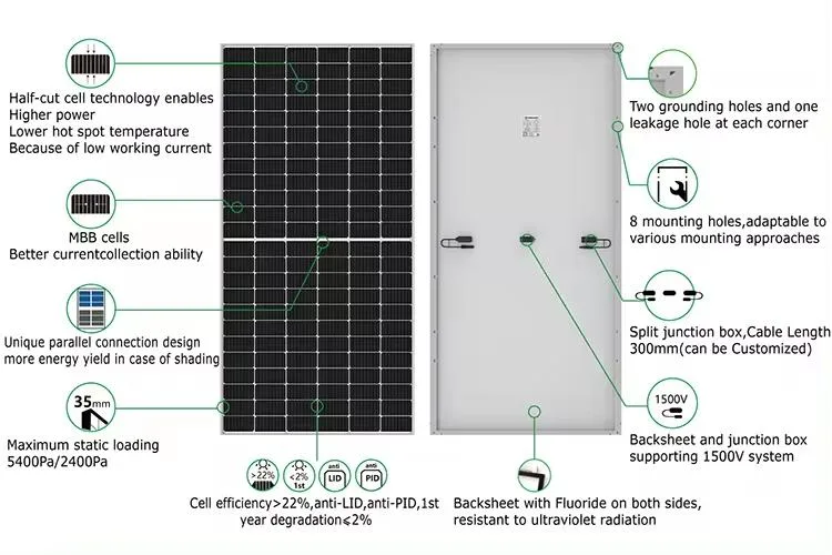 550W Solar Panels 1000W Price Shingled Solar Panel for Home Use Mono Best Price Flexible Solar Panels 400 Watt Solar Power System