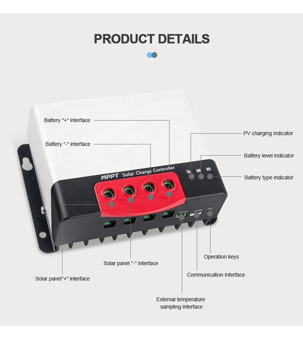 Solarthon Mini PWM Auto Solar Boost Panel Battery Charge Charger Controller 20A 30A 50A Solar Panel Controller