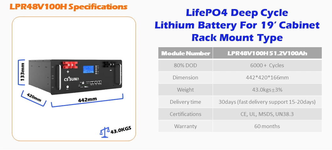 CSSUN 12V 24V 48V 50ah 100Ah 200ah 150ah rechargeable LiFePO4 Lithium ion Battery for power bank cell li pack solar inverter energy storage system home use