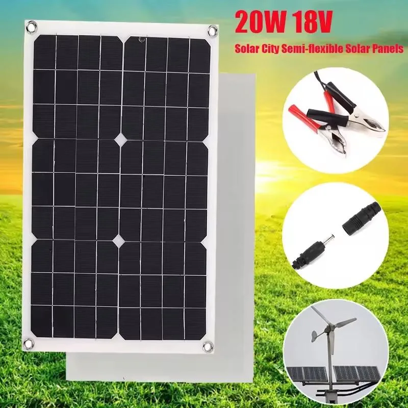 Wholesale Flexible Waterproof Portable 20W Mono Cell Solar Panel