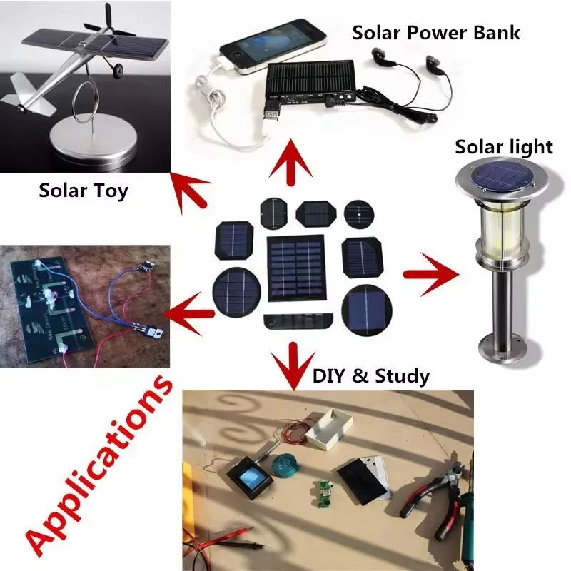 5W 10W 15W 20W 25W 30W 50W 12V Photovoltaic Module Monocrystalline Mini PV Perc Mono Small Size Solar Panel Kit for Solar 1W6V