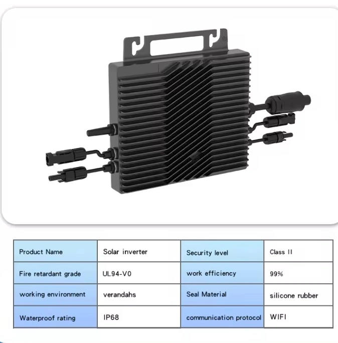 Grid-Connected Smart Micro Inverter 120V/230V Auto Switch 50/60Hz DC to AC Grid Monitoring System