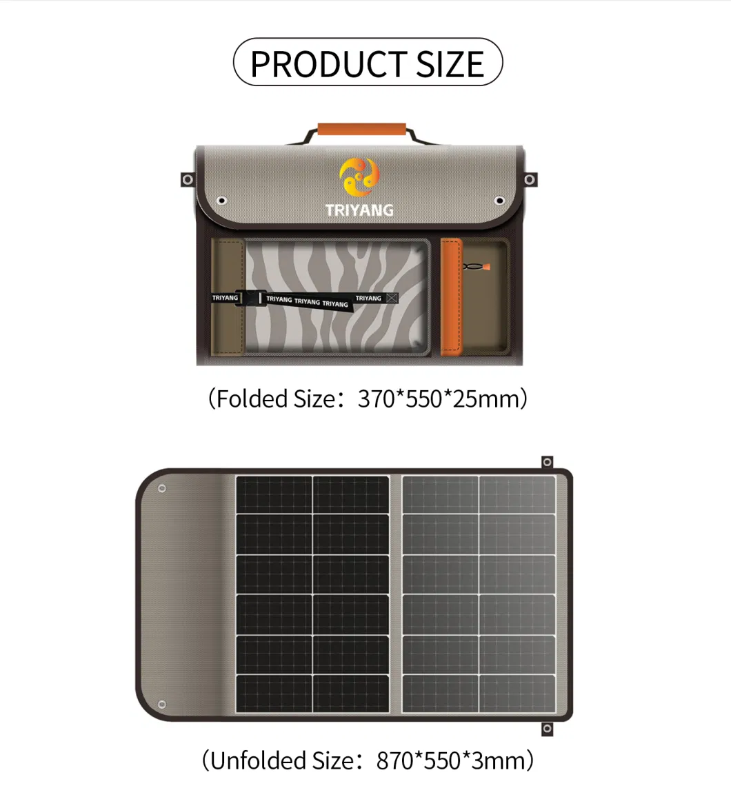 70W 105W 200W 300W Portable Folding Photovoltaic Panels off Grid Renewable Power Energy Foldable Kit Charger Small Home System Solar Panel