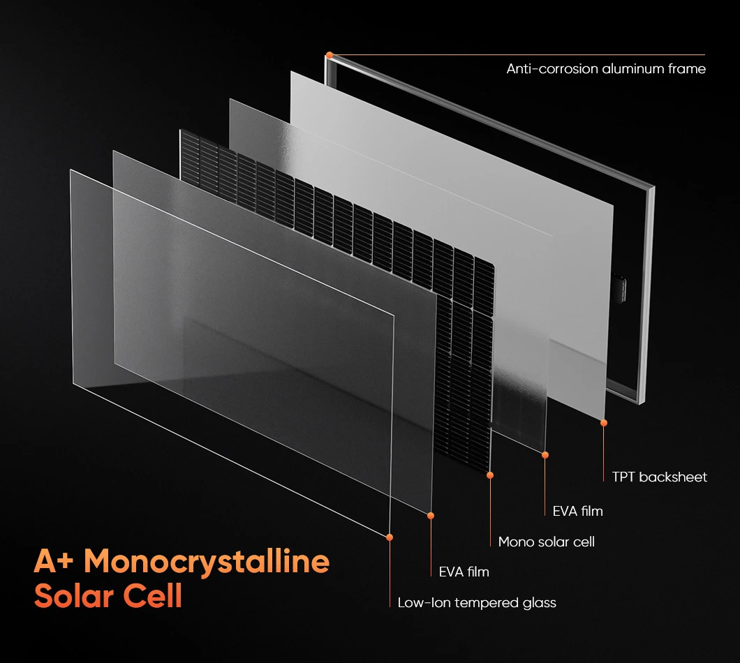 Custom Solar Panels 150W 160W 180W Electricity Monocrystalline Silicon PV Module