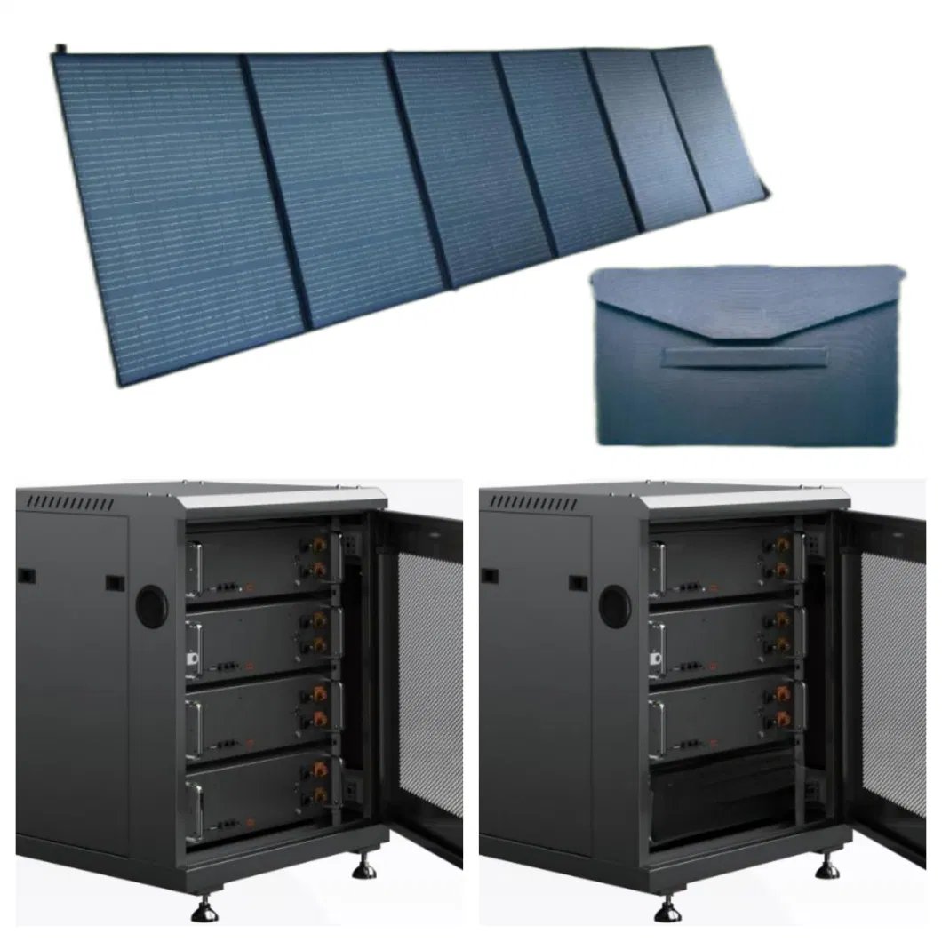 5/10/ 15 Kwh Universal Solar Energy Storage System Lithium-Ion Battery LFP Battery with Foldable Solar Panels Rechargeable Battery IP21 10 Years Warranty CE