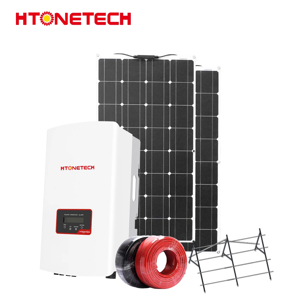 Htonetech Solar Power Inverter System Transparent Agriculture Solar Panels China Factory 500W 800W 1000W 1500W 2000W 240V on Grid Solar Energy System