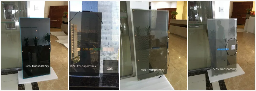 80% High Efficiency Cdte Transparent Thin Film Solar Panel