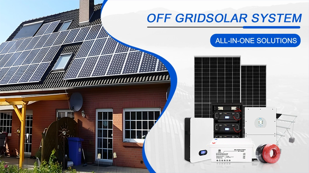 Complete Home Solar System 10kw off Grid Solar Systems 5kw 8kw Solar Panel Systems with LiFePO4 Battery All in One Solution