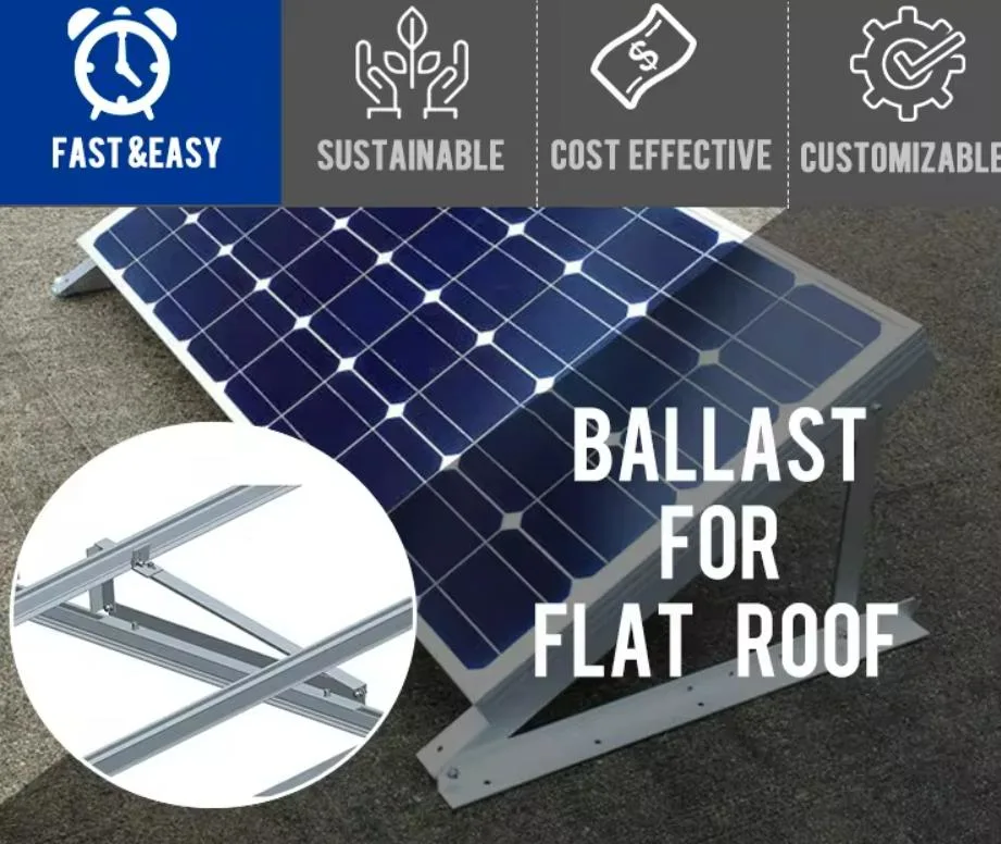 China Factory Price Solar Panel Flat Roof Installation Mounting Solar Ballasted Roof Mounting Systems