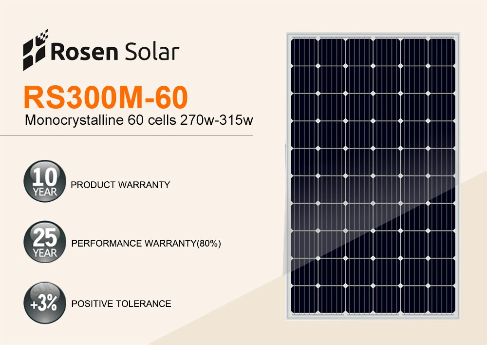 200W 250W 300W Monocrystalline Solar Panel for Home Use Mono Best Price