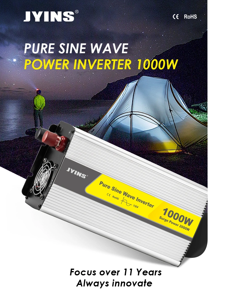 1000watt 12V/24V/48V/DC to AC/110V/220V Pure Sine Wave Solar Power Inverter