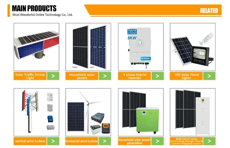 Complete Hybrid off/on Grid Power Energy Lithium Battery Storage Solar PV Home Panel Installation Monocrystalline System