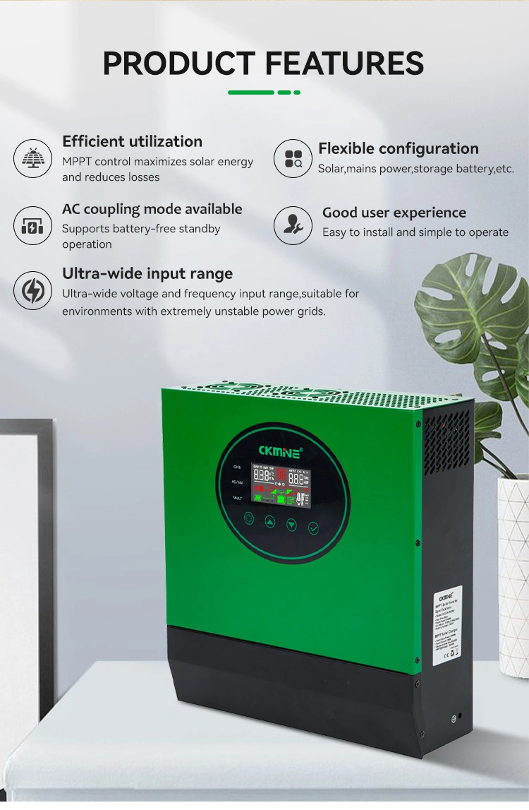 Ckmine 6kw 48V MPPT off Grid Solar Hybrid Inverter for Home