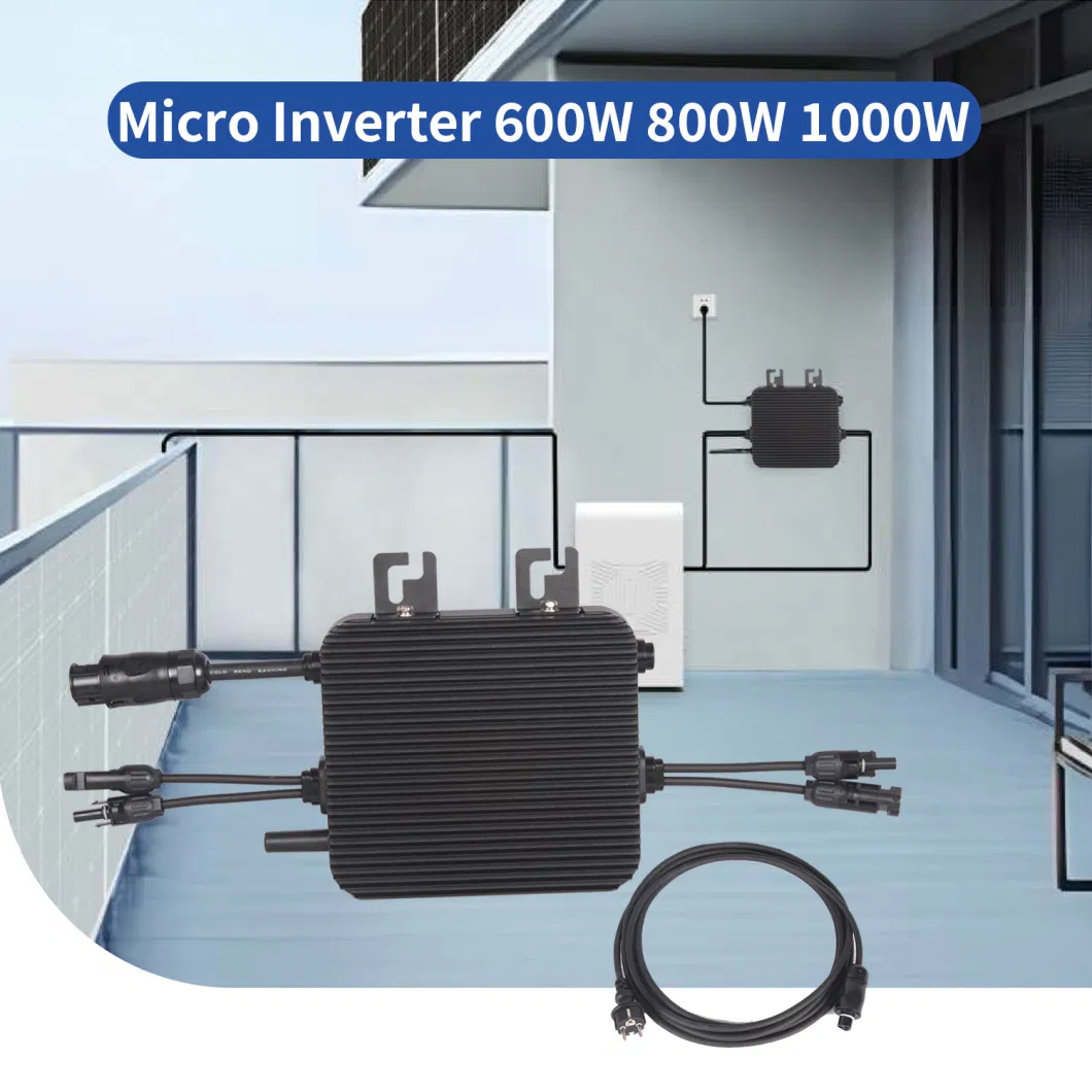 600W 800W 1000W Solar Micro Inverter IP67 Waterproof Grid Tie DC to AC Microinverter