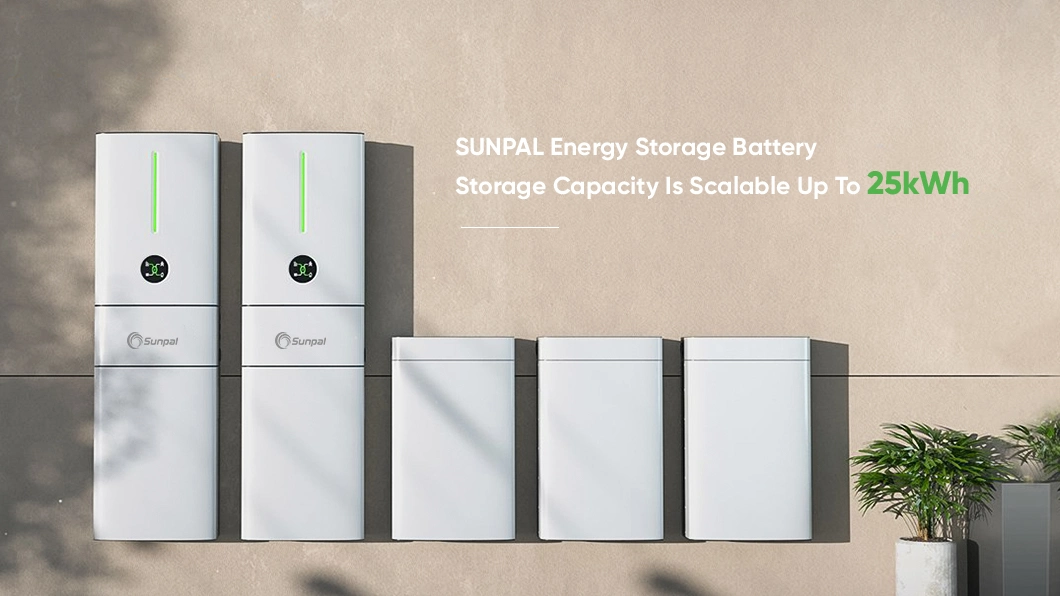 Sunpal LiFePO4 Battery 6kwh 10kwh 15kwh 20kwh with Hybrid Inverter All in One Ess Residential Solar Power System