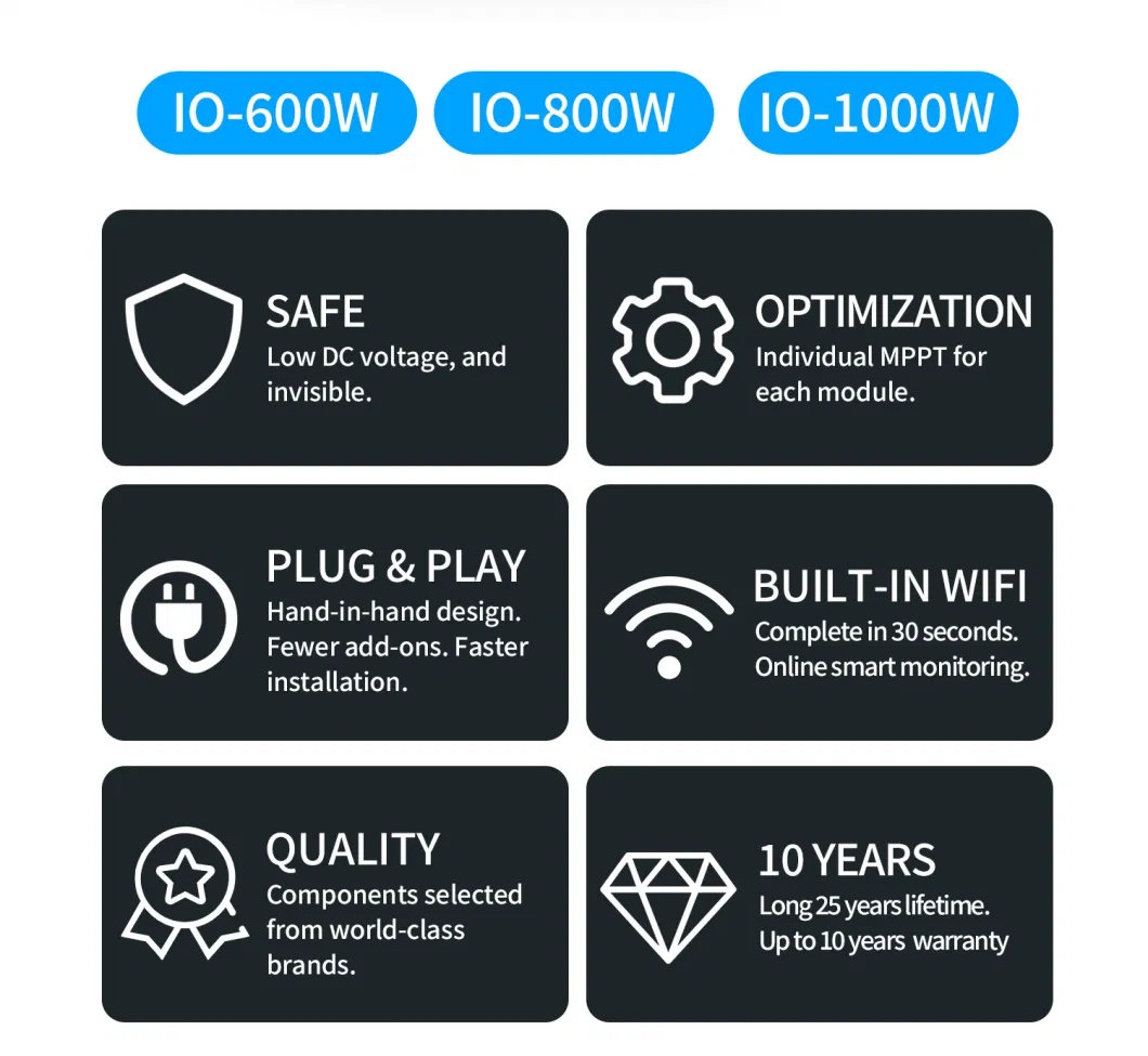 1000W DC/AC Inverters Micro Power Grid Connected Hybrid Solar Inverter