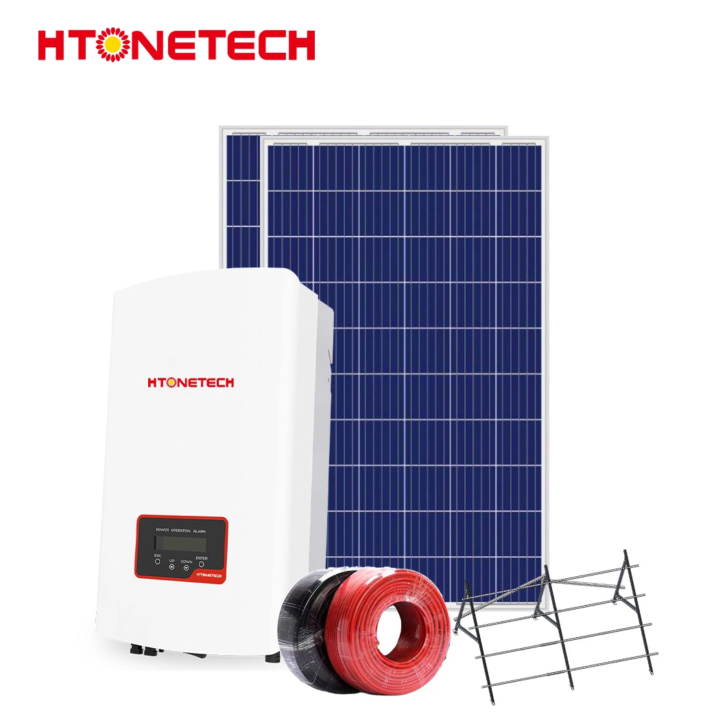 Htonetech Hybrid Solar Power Inverter 5000W Portable Power Storage Solar Panel China Suppliers 5kw 10kw 25kw 30W 40kw on Grid Solar Power System 3kw