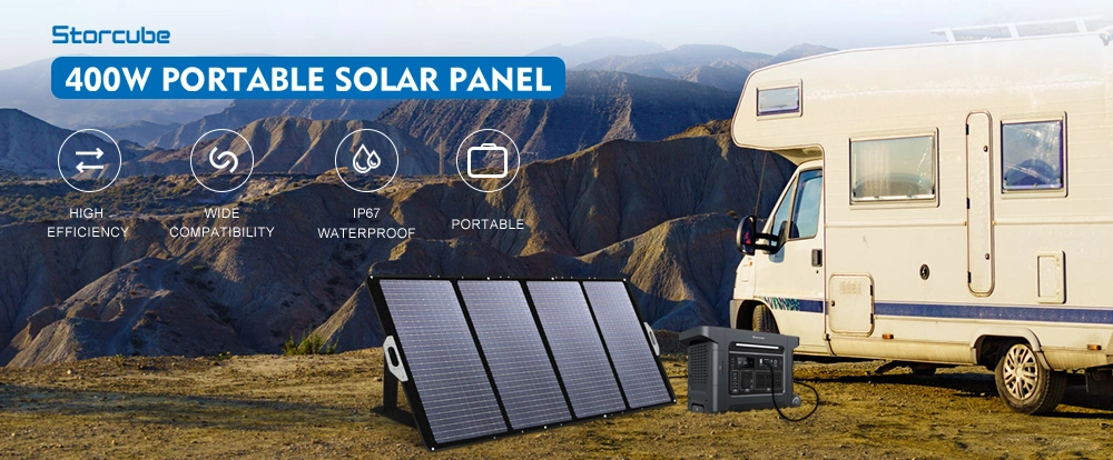 IP67 Waterproof 100W 200W 400W Portable Foldable Solar Panel for Camping Power Station Balcony Energy Storage