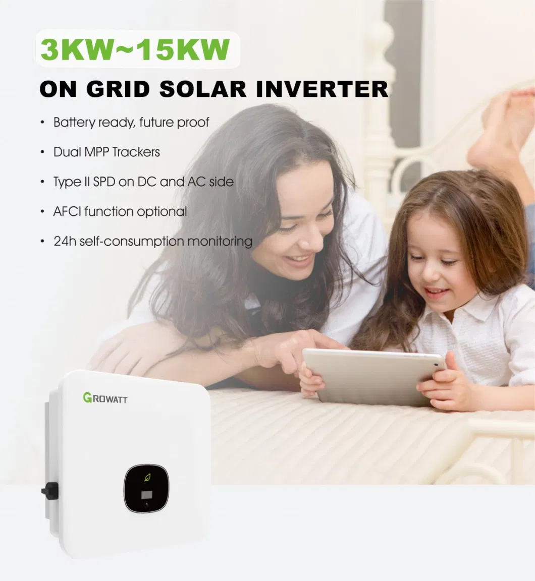 Growatt Hybrid Inverter Mod 3-15ktl3-X Xh 2MPPT 3000W 3kw 4kw 5kw 8kw 10kw 12kw Inverters 3 Phase Inverter on Grid MPPT Solar Stock